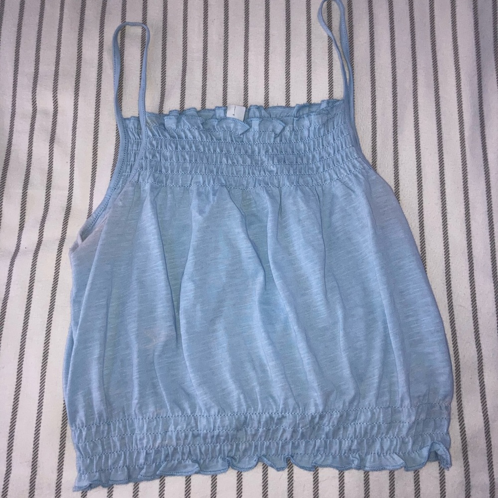 Blue Scrunch Tank Top Size S